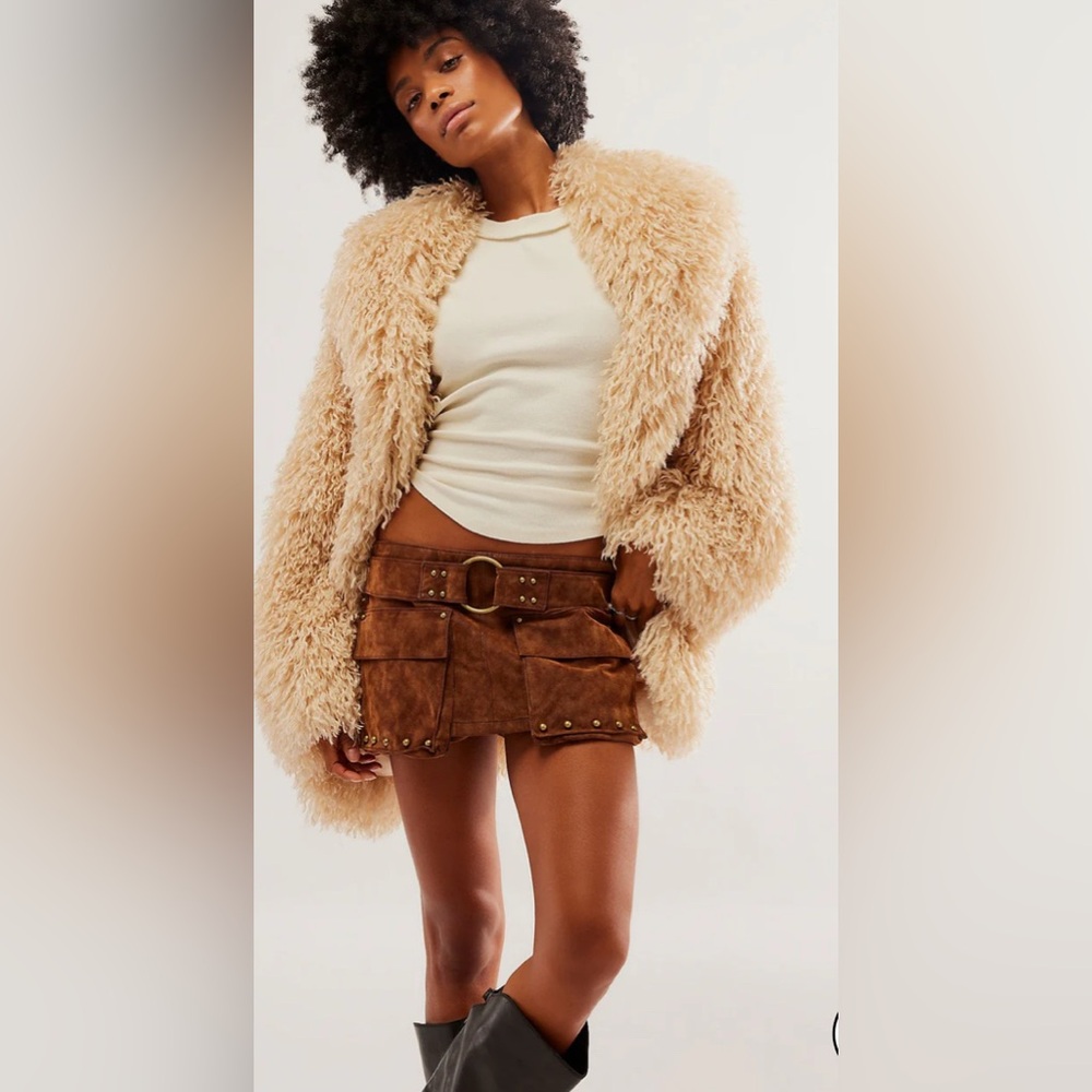 We The Free Brown Suede Shorts